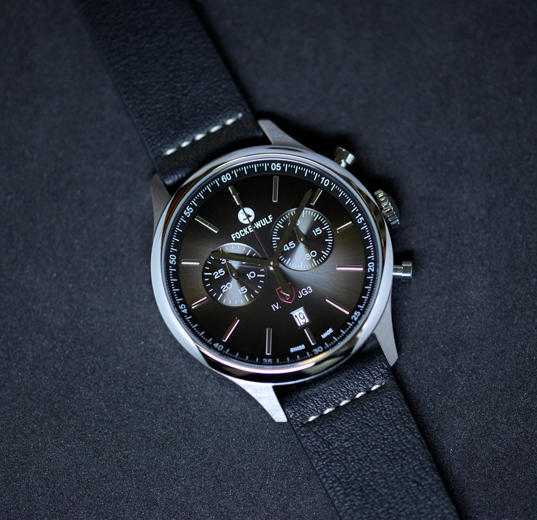 Würger Black (Interceptor) Men's Aviation Watch