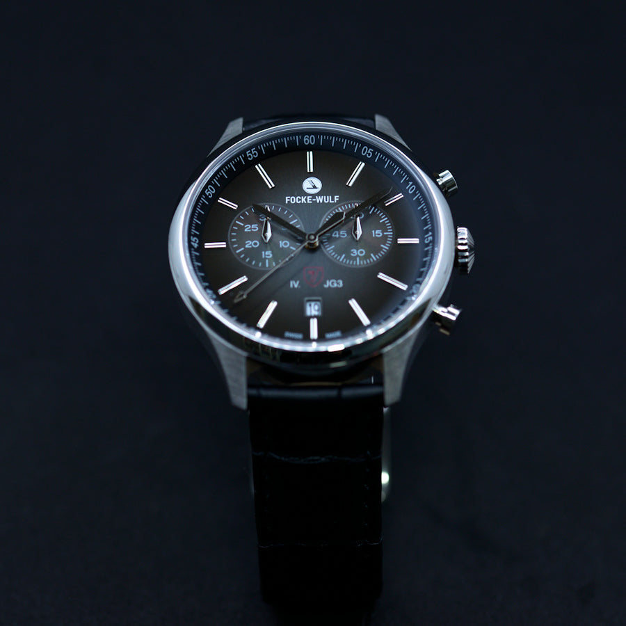 Würger Black (Interceptor) Men's Aviation Watch