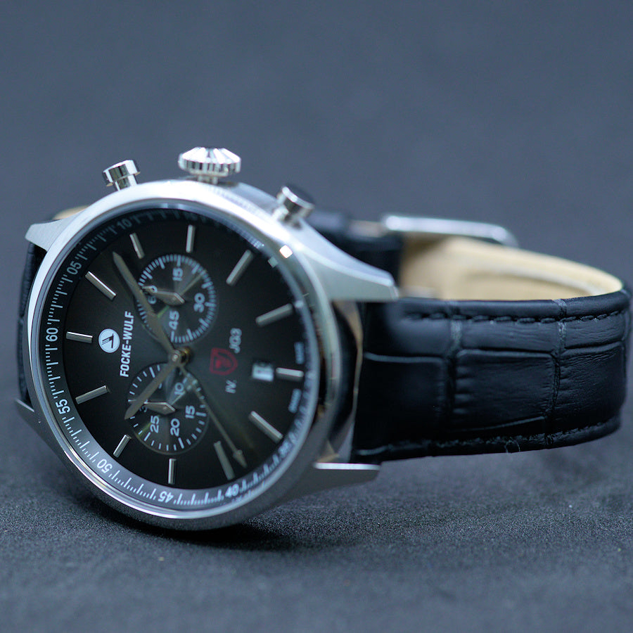 Würger Black (Interceptor) Men's Aviation Watch
