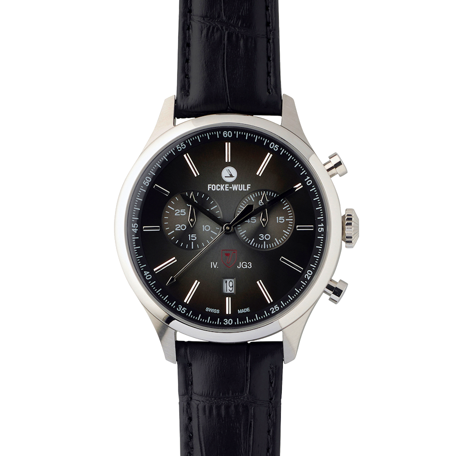 Würger Black (Interceptor) Men's Aviation Watch