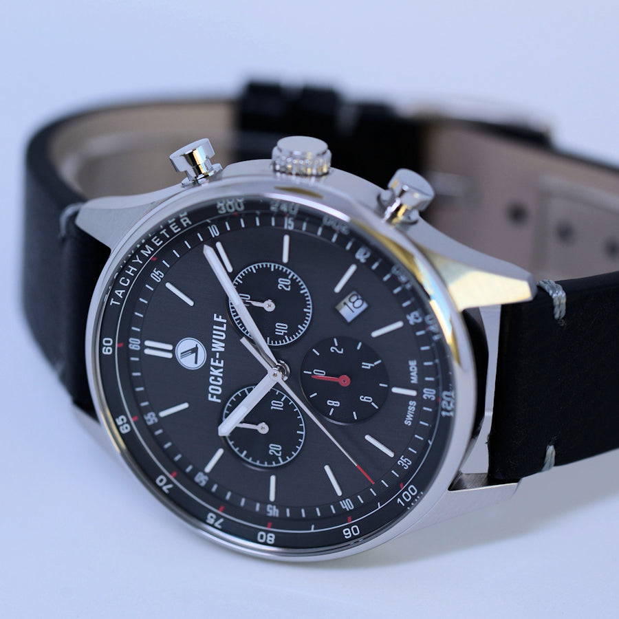 Flieger III Raven (Tachymeter) Men's Aviation Watch