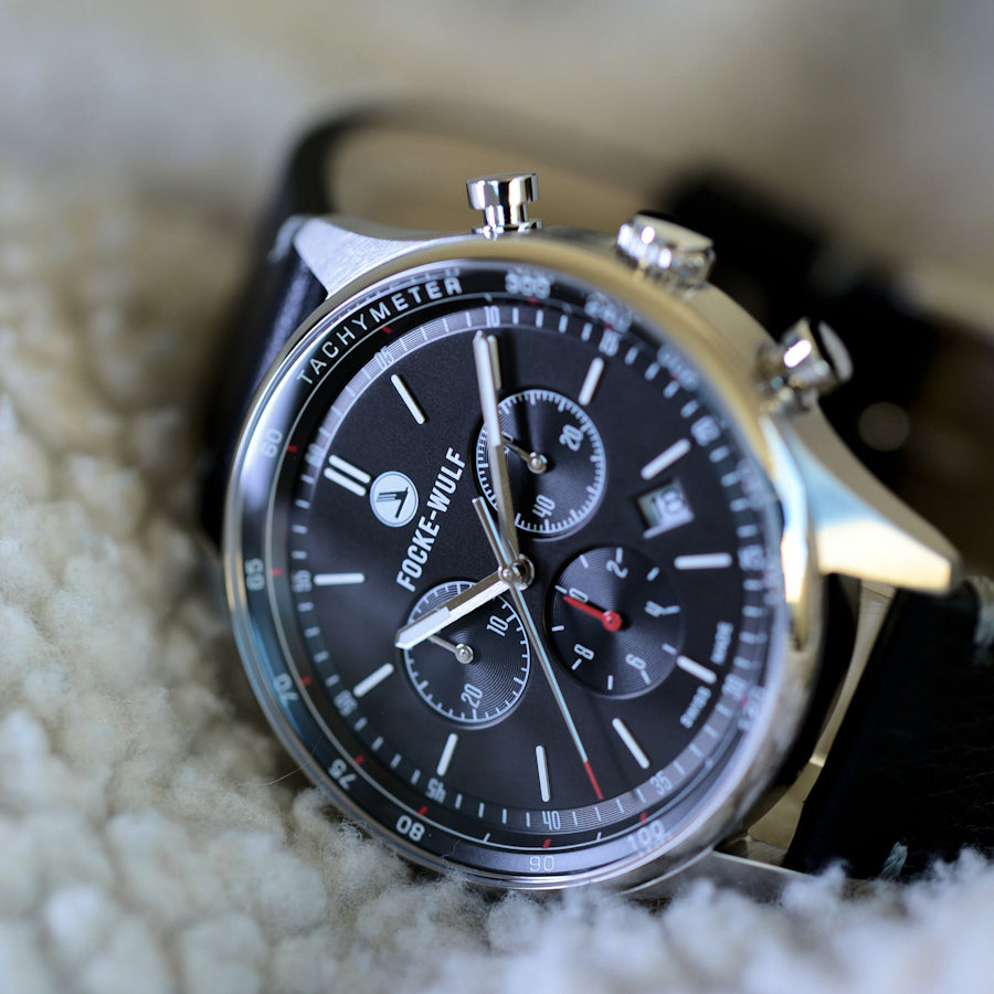 Flieger III Raven (Tachymeter) Men's Aviation Watch